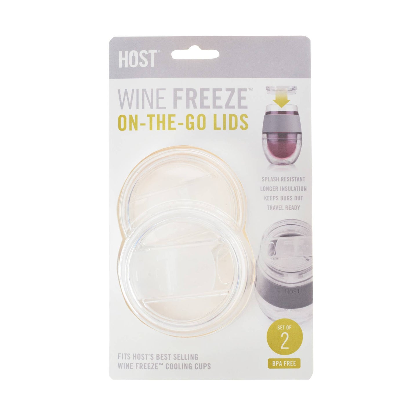 Wine Travel Lids Set of 2
