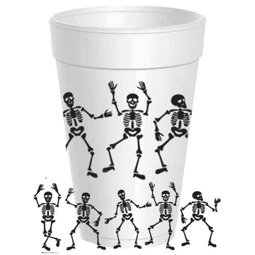 Dancing Skeleton Foam Cups