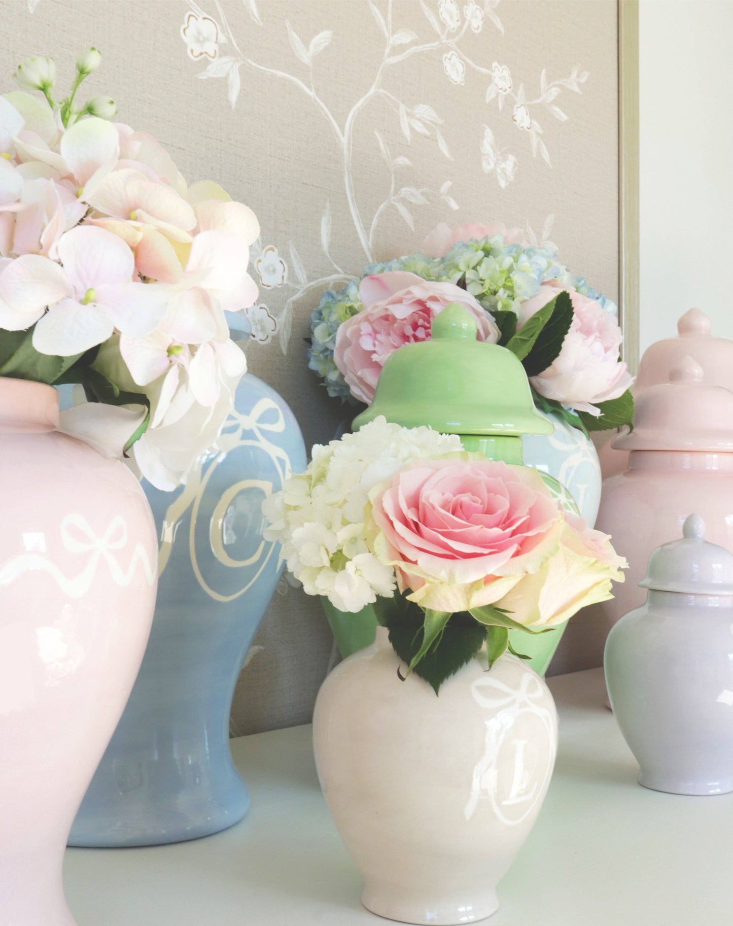 Cabbage Patch Green Ginger Jars: Medium