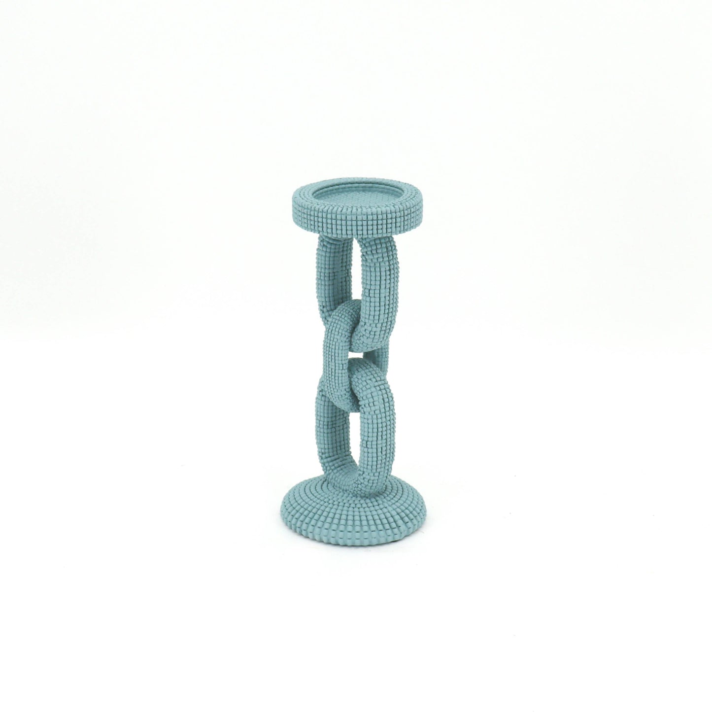 Fansea Blue Faux Bead Candle Holder Medium