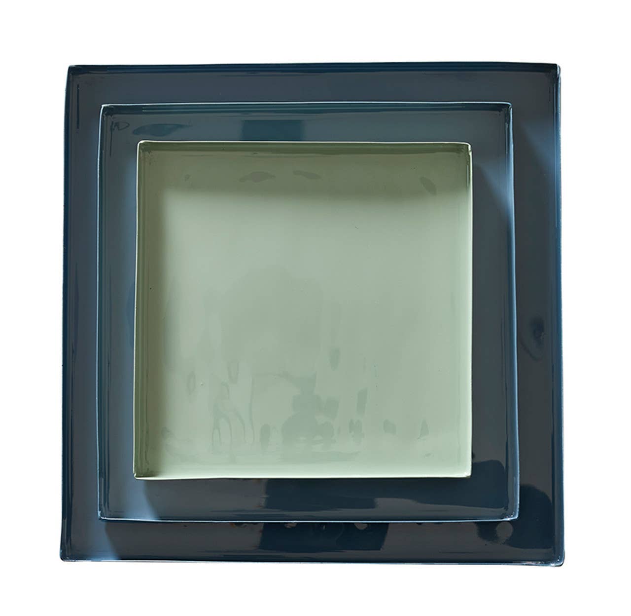 Nested Blue Trays - Set of 3