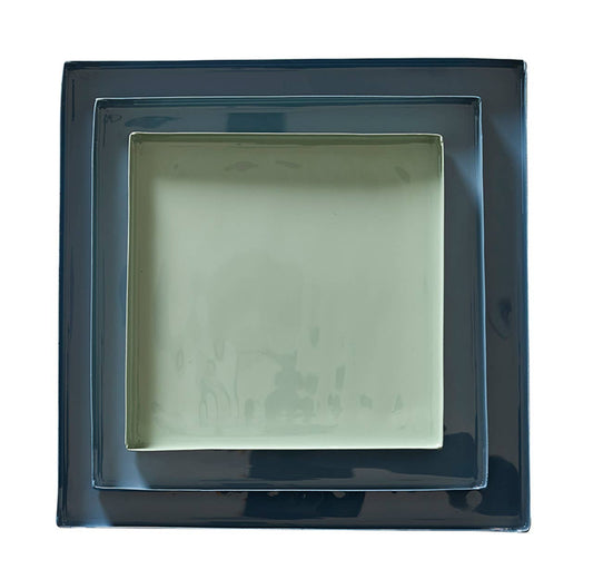 Nested Blue Trays - Set of 3
