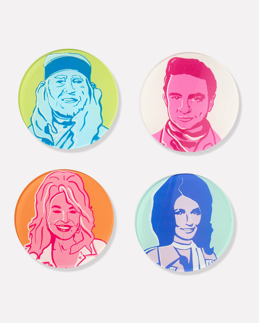 Country Legends Coasters Set of 4