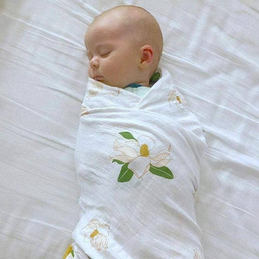 Southern Magnolia Baby Muslin Swaddle
