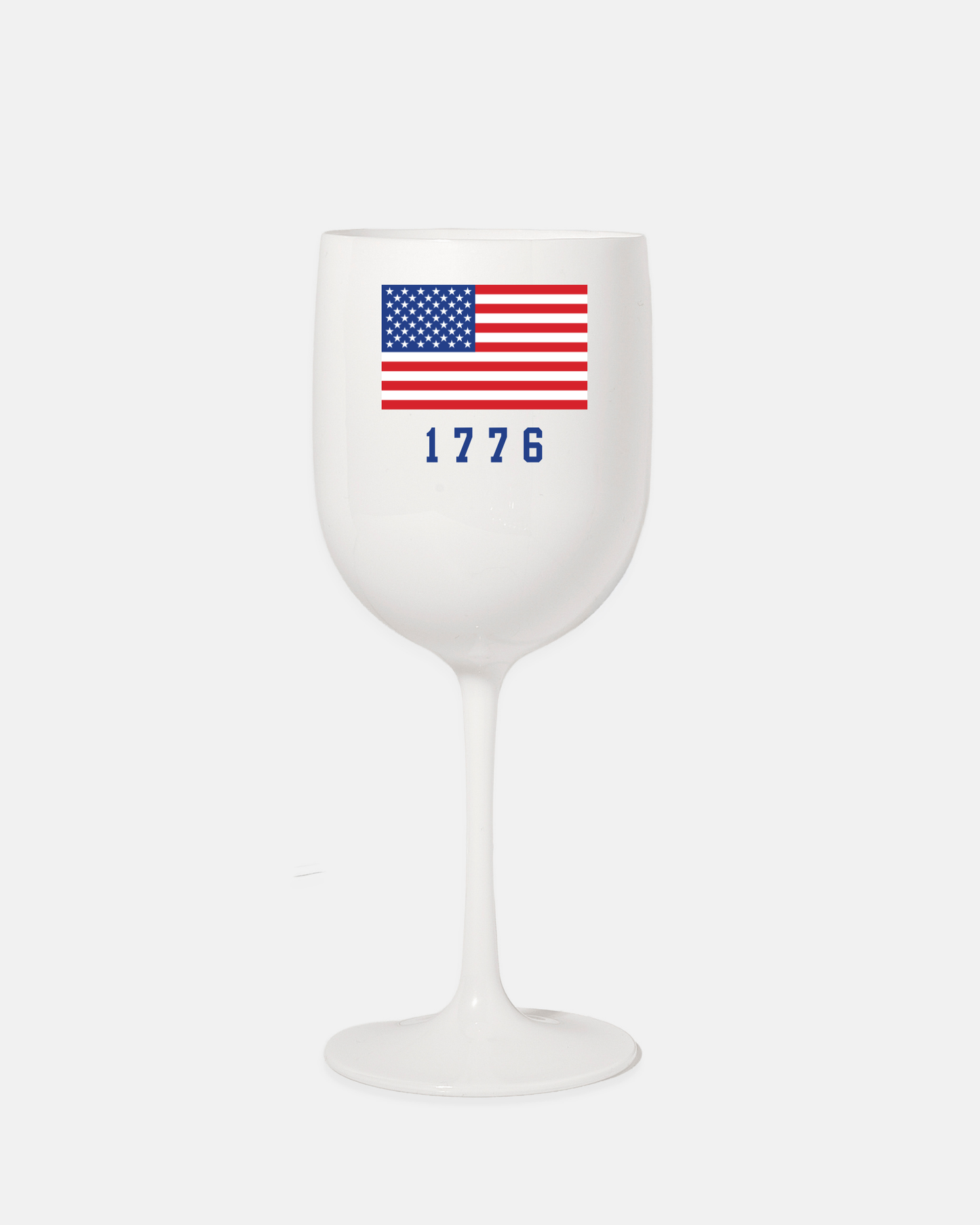 1776 Wine Glass: White