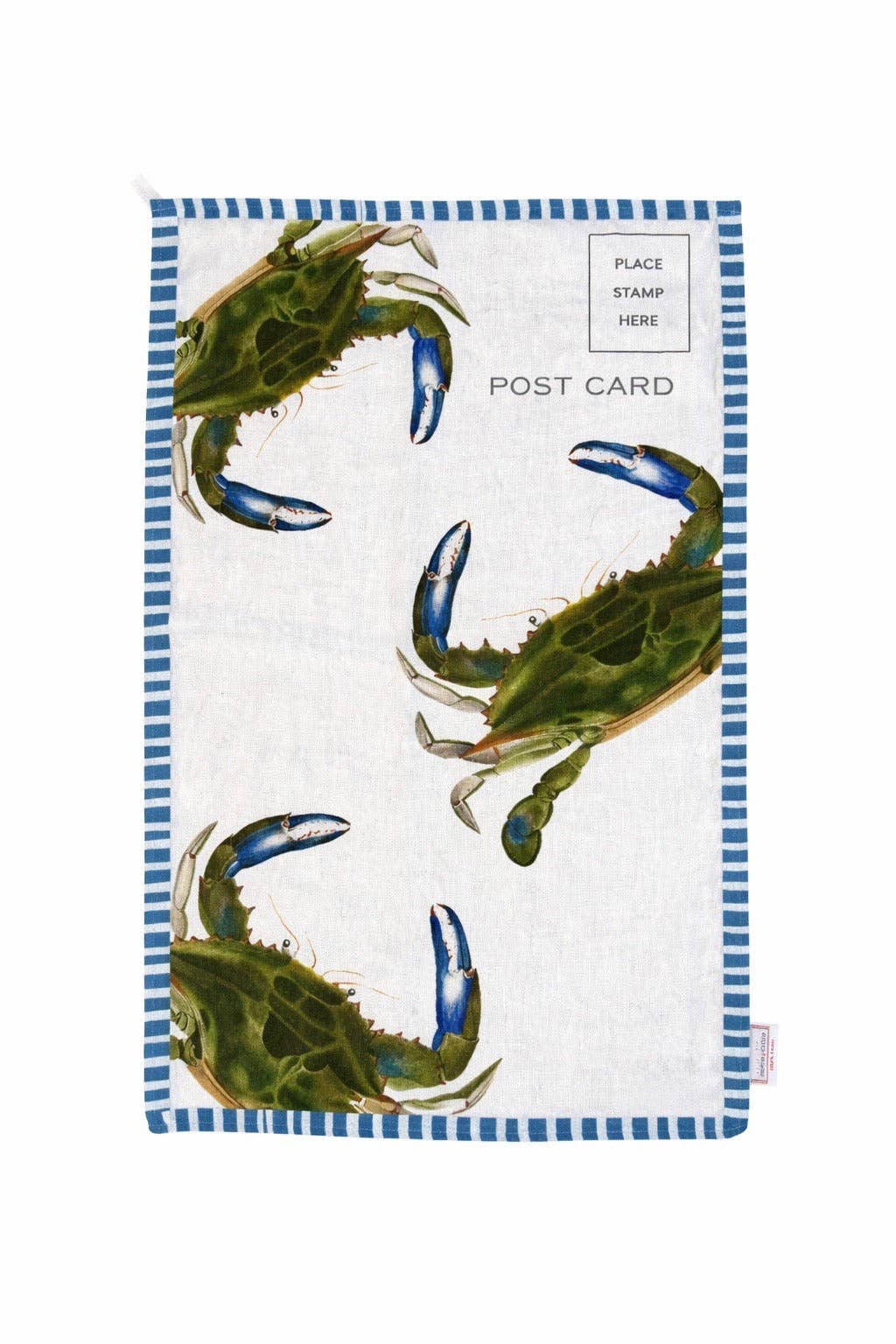 Blue Crab Postcard - Tea Towel