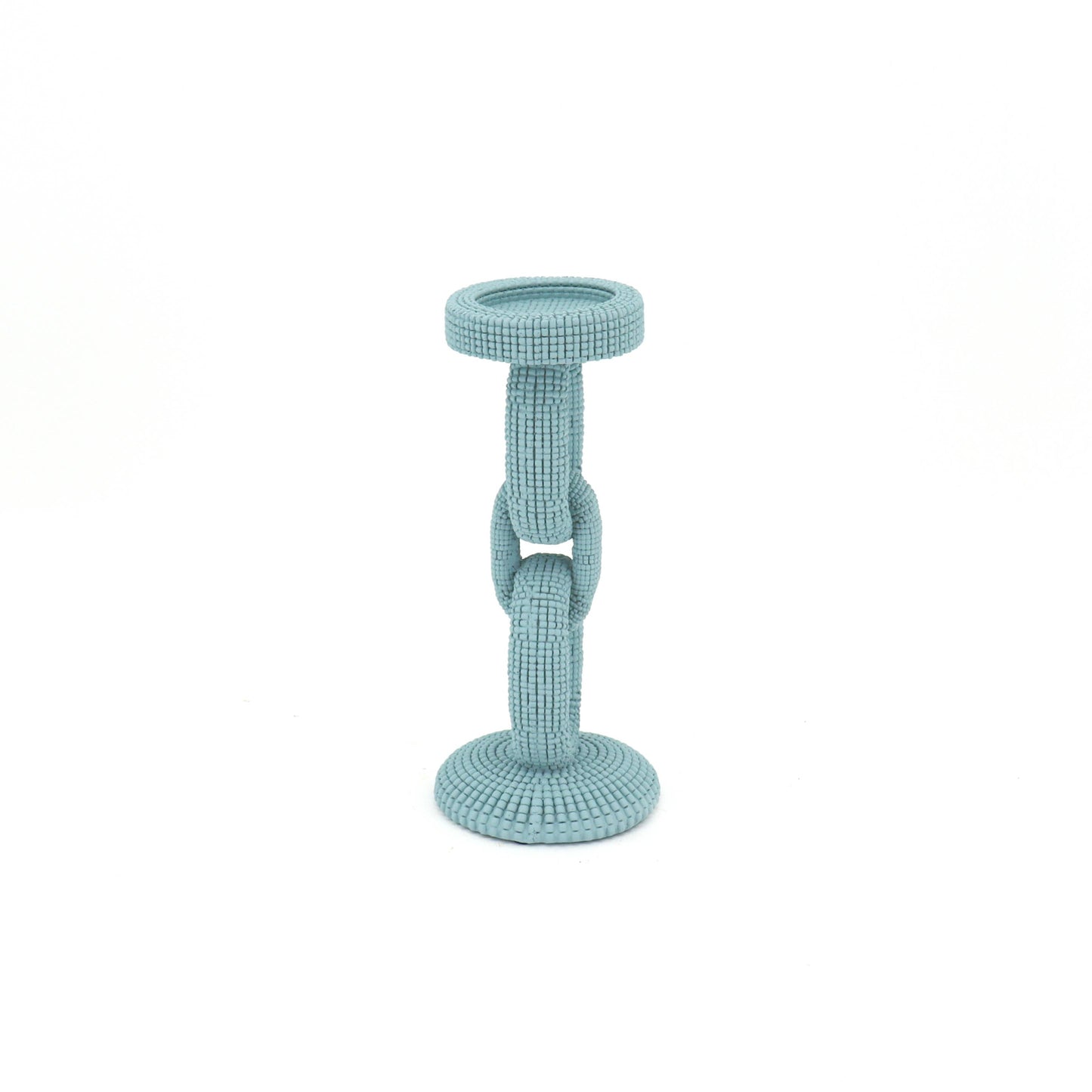 Fansea Blue Faux Bead Candle Holder Medium