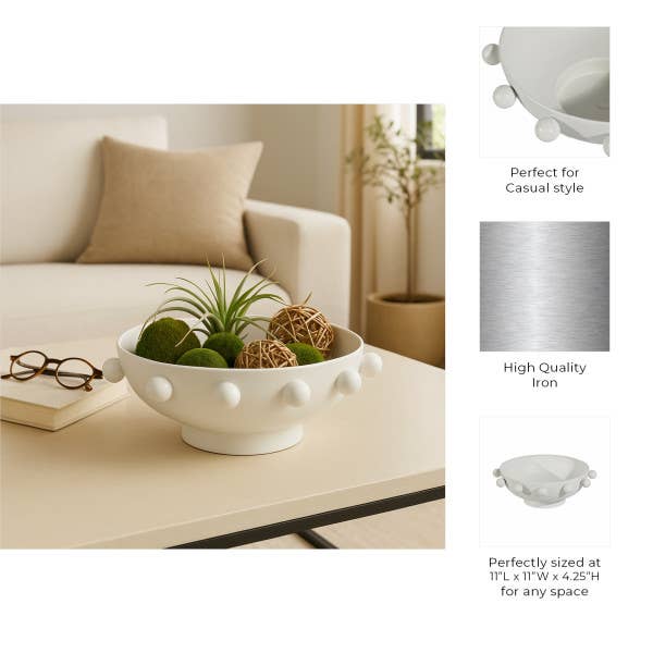 White Beaded Bowl