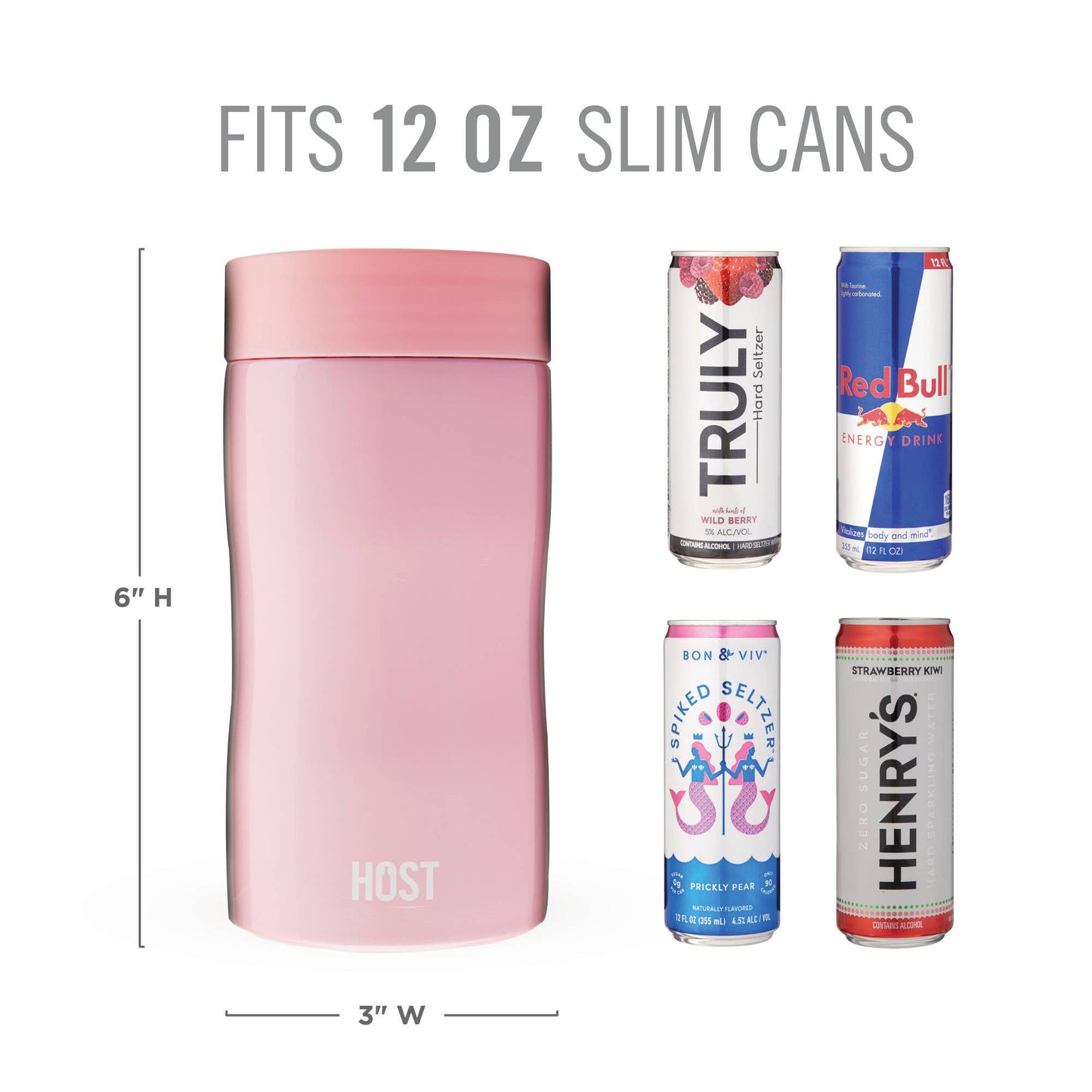 Slim Can Koozie - Peony Pink