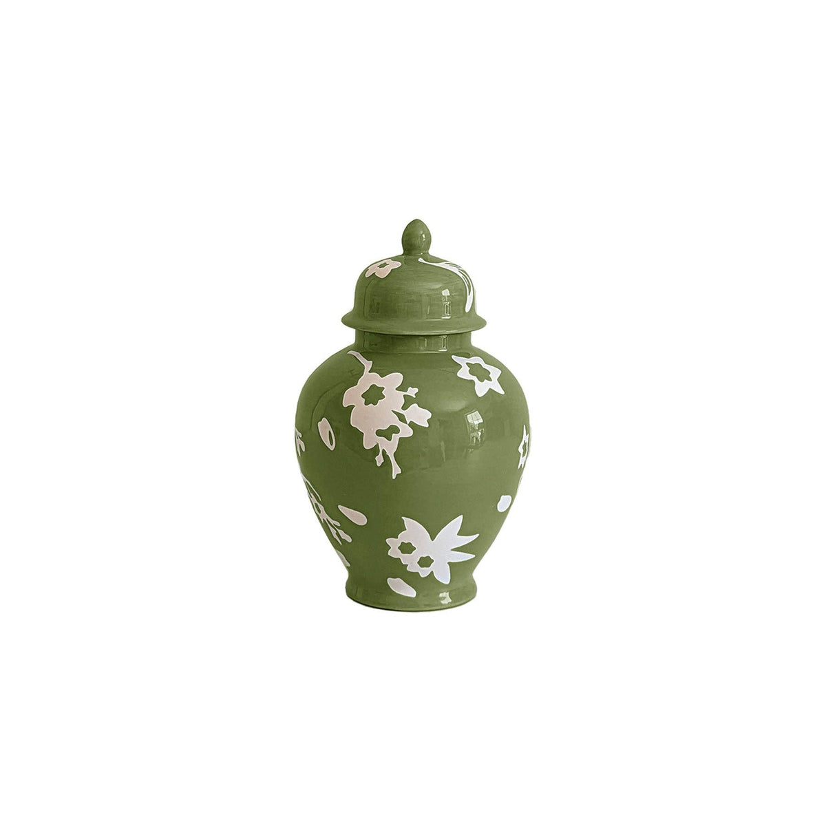 Sakura Ginger Jars in Moss Green: Large