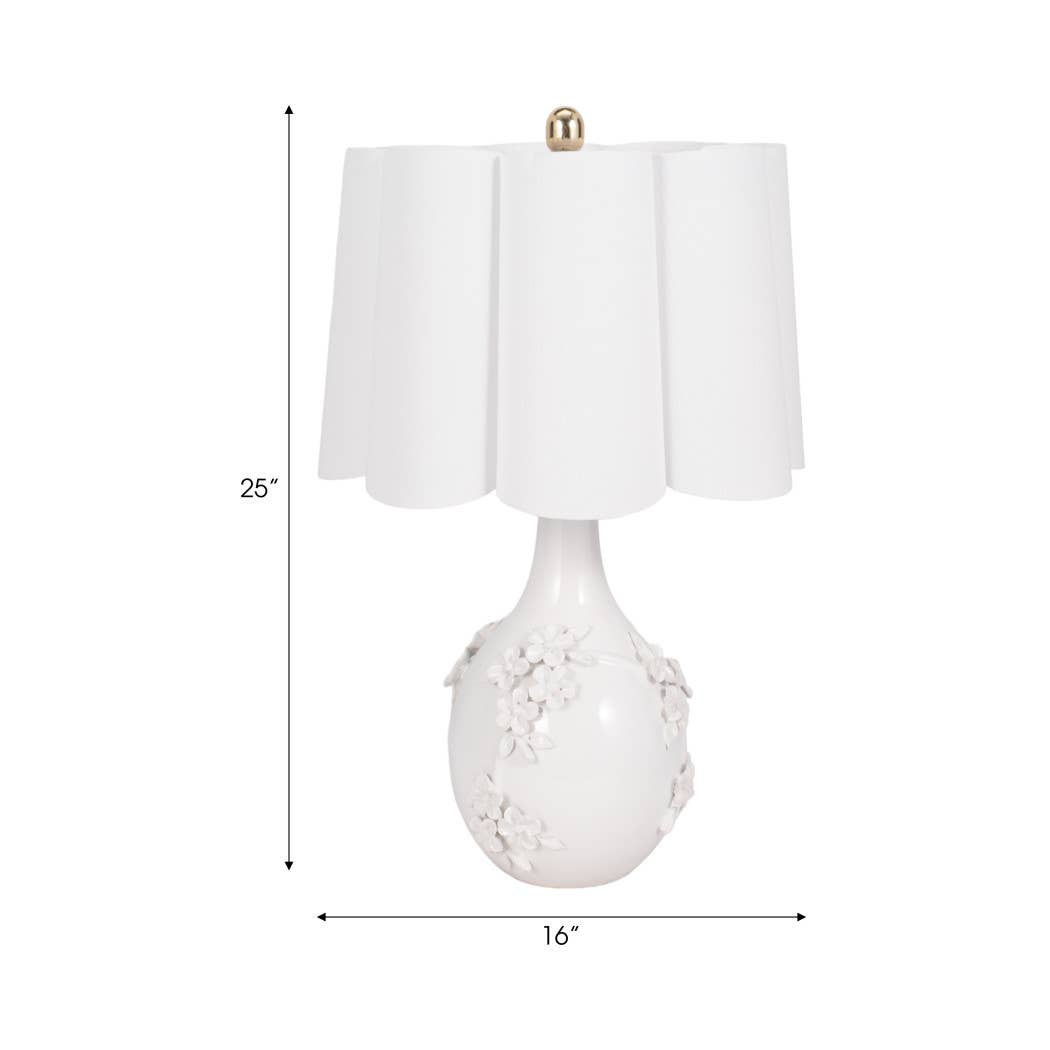 Ceramic Floral Table Lamp