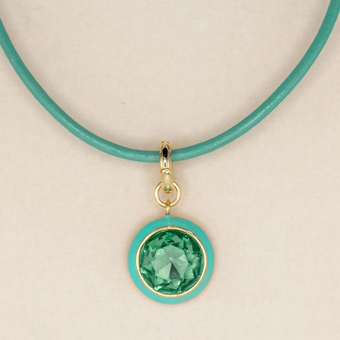 Turquoise Luna Pendant Coconut Necklace