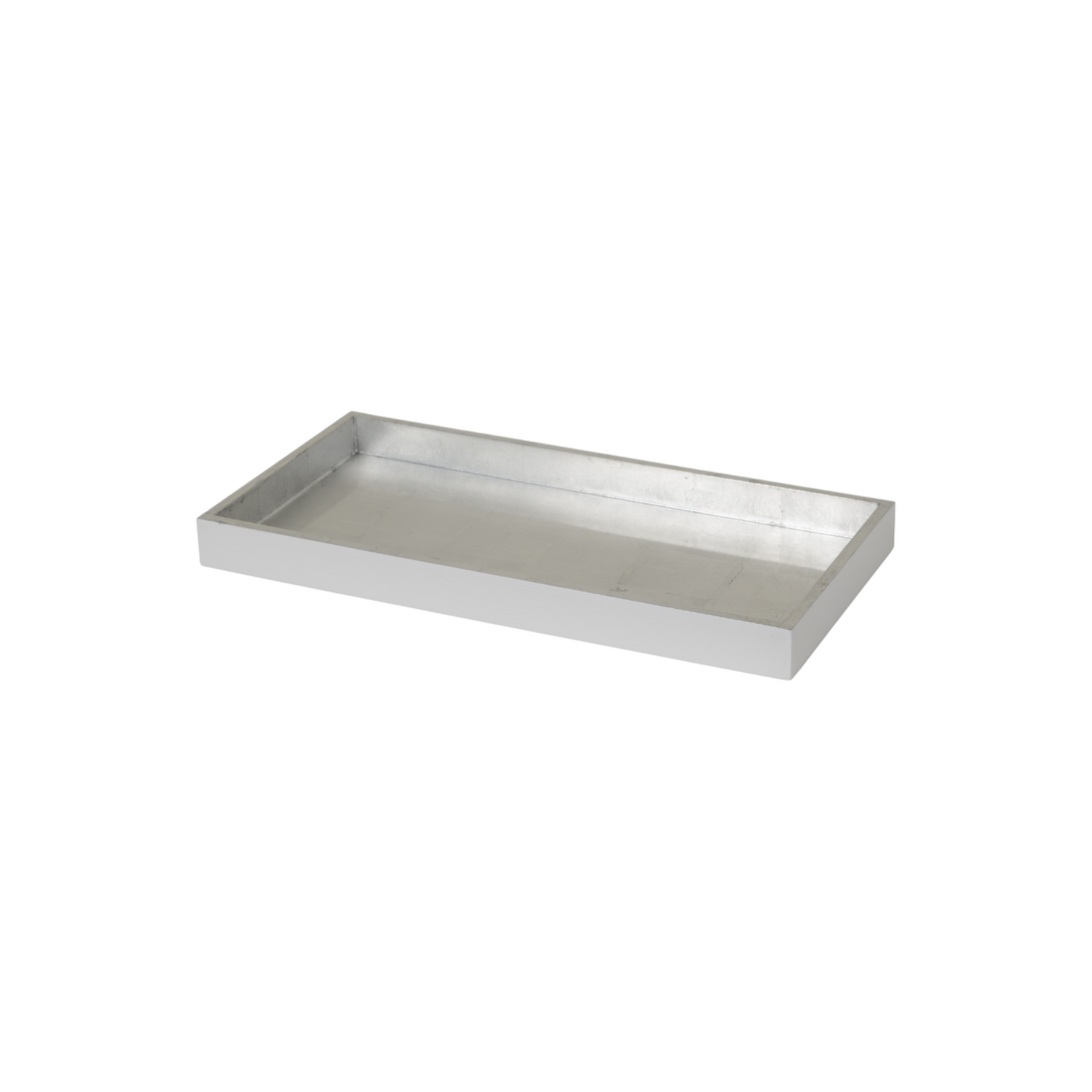 Serving Tray - Small - Silver/White