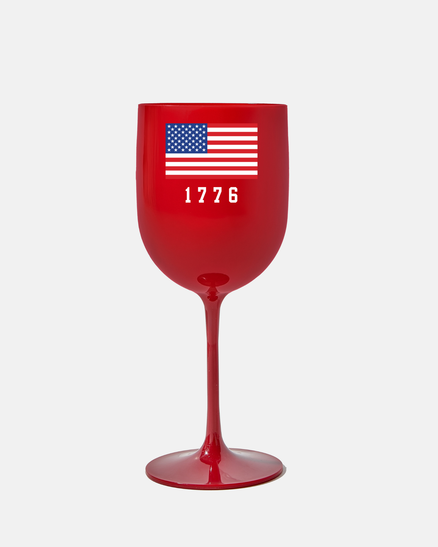 1776 Wine Glass: Red