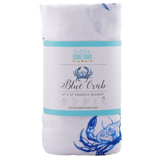 Blue Crab Baby Muslin Swaddle