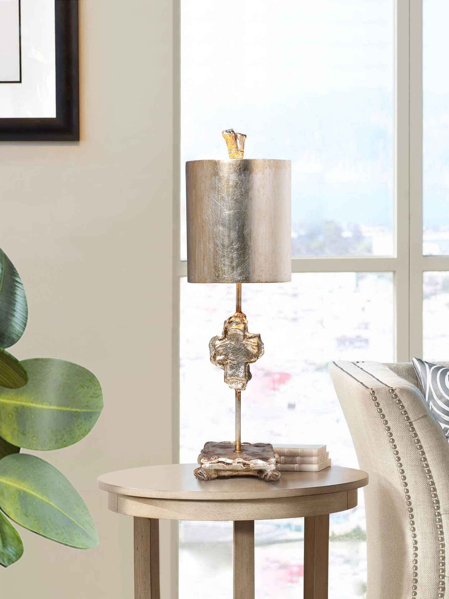 Cross Silver Table Lamp