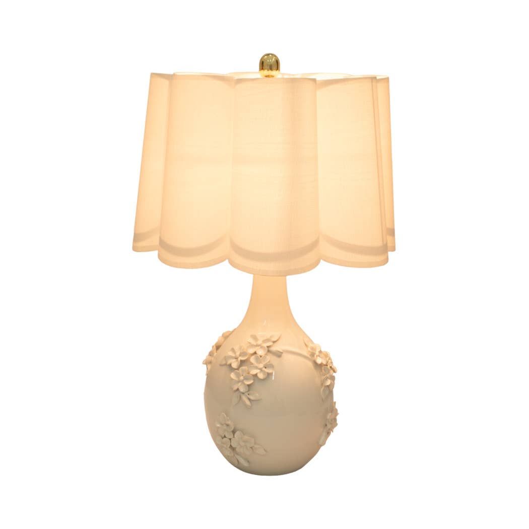 Ceramic Floral Table Lamp