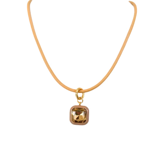 Aurora Pendant Necklace - Tan: Tan / Necklace