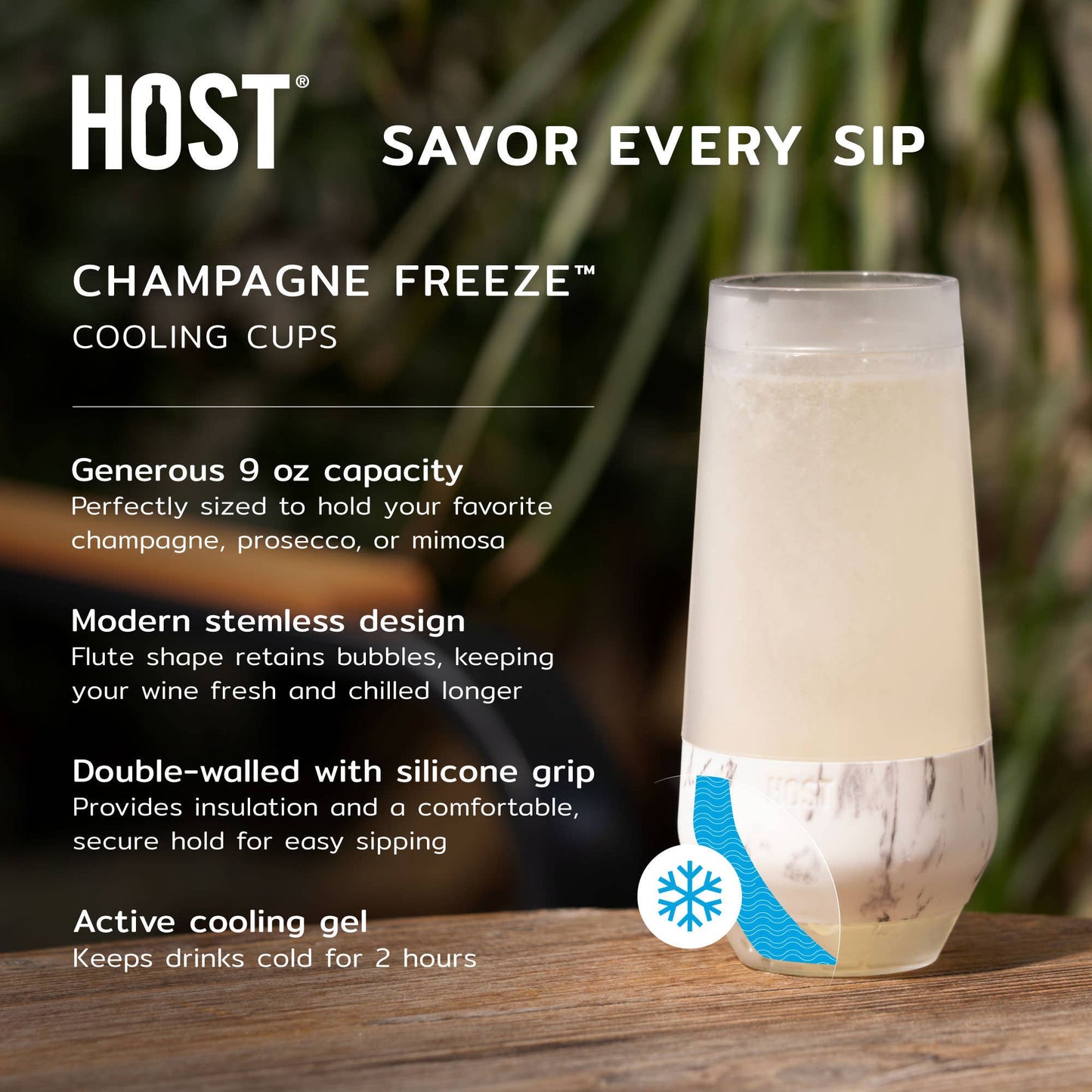 HOST Seafoam Champagne Flute - Set of 2