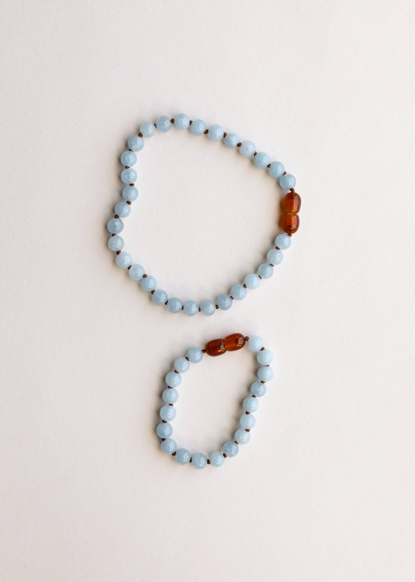 Pure Gemstone + Aquamarine|| Anklet or Bracelet: 5" Baby Bracelet