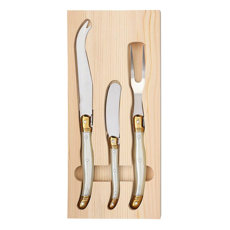 Cheese Knife Set of 3 - Pearl