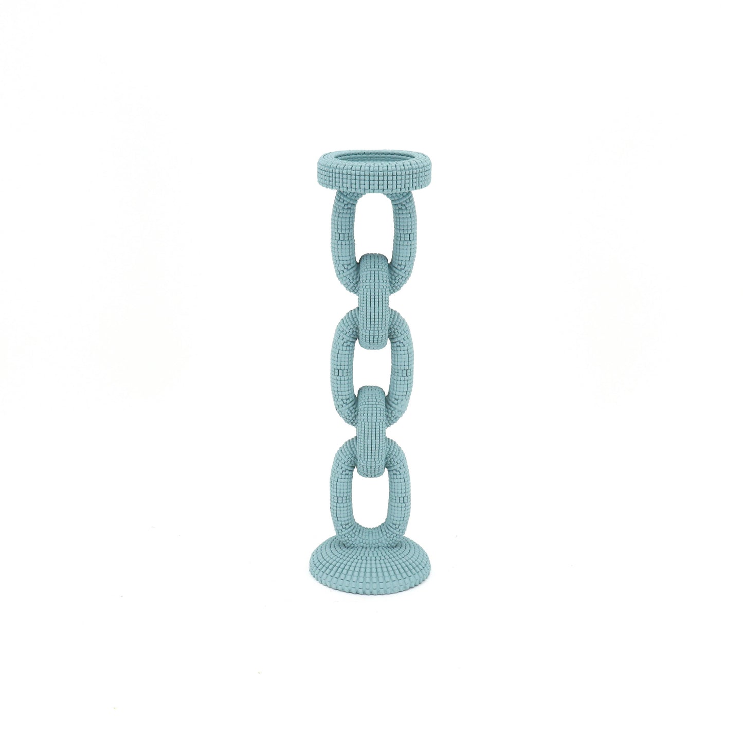 Fansea Blue Faux Bead Candle Holder Large