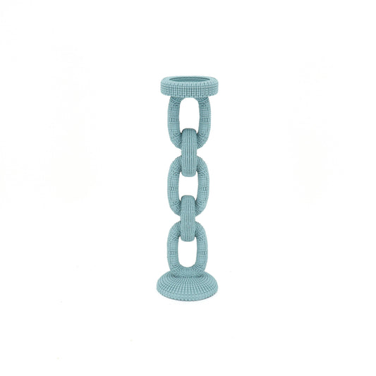 Fansea Blue Faux Bead Candle Holder Large