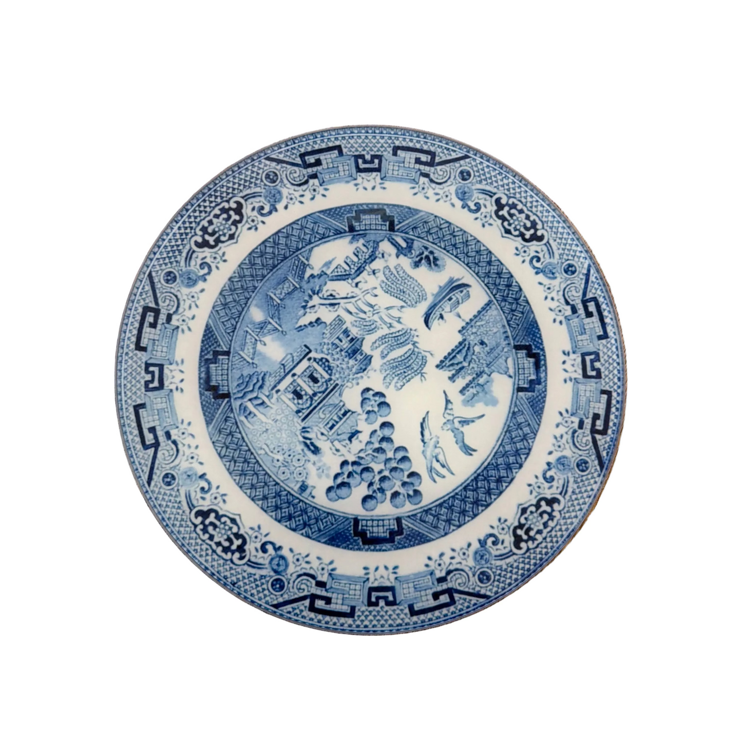 Grandmillennial China Plate Cutting Board: Blue & White