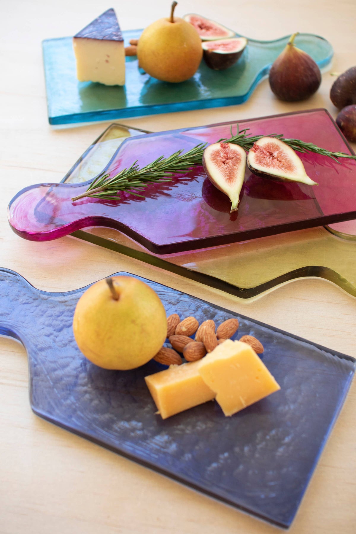 Glass Cheese Board -Berry