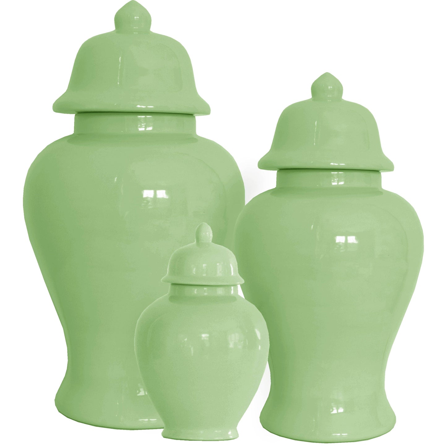 Cabbage Patch Green Ginger Jars: Medium