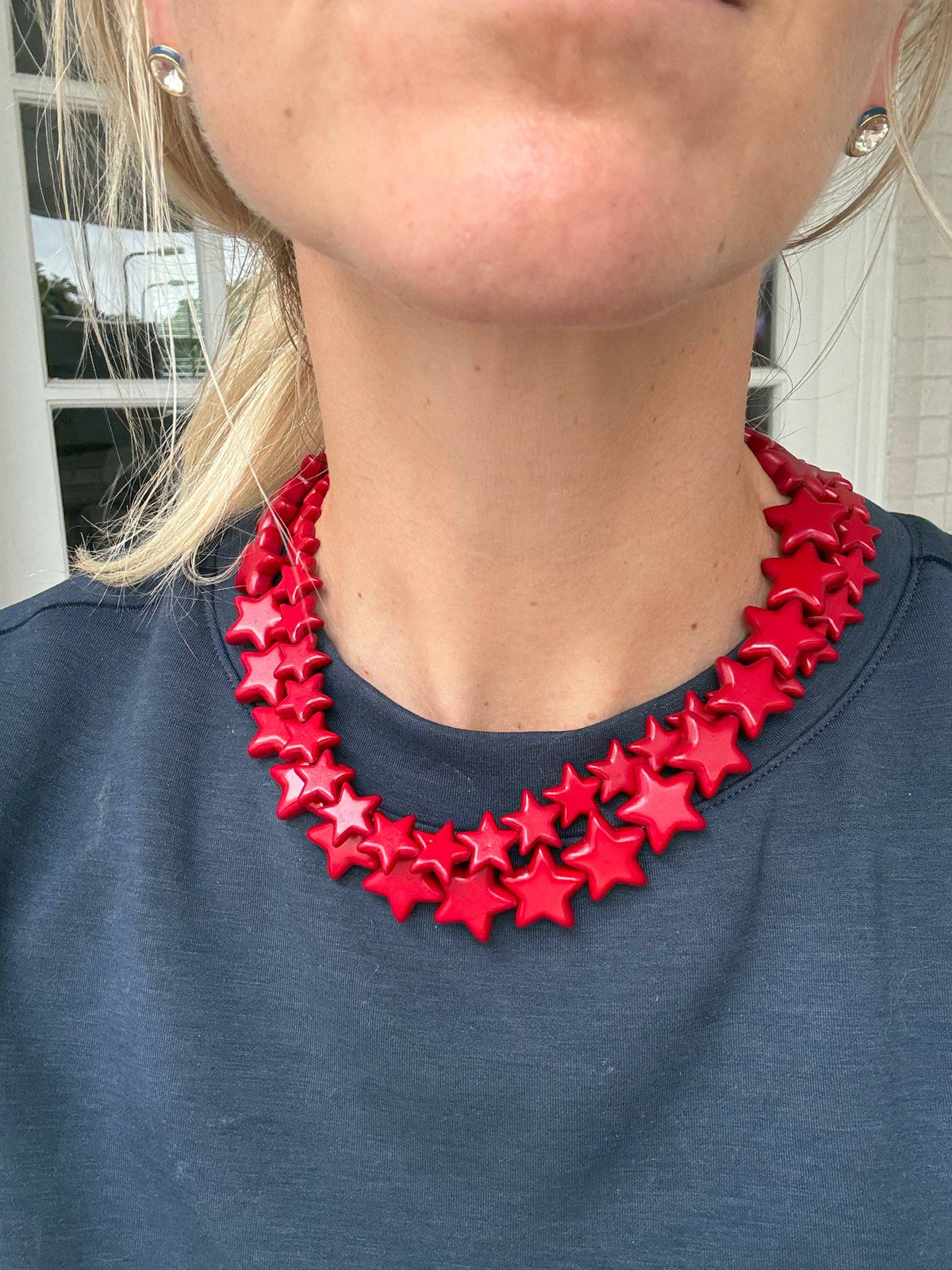 Red Star Necklace - Large