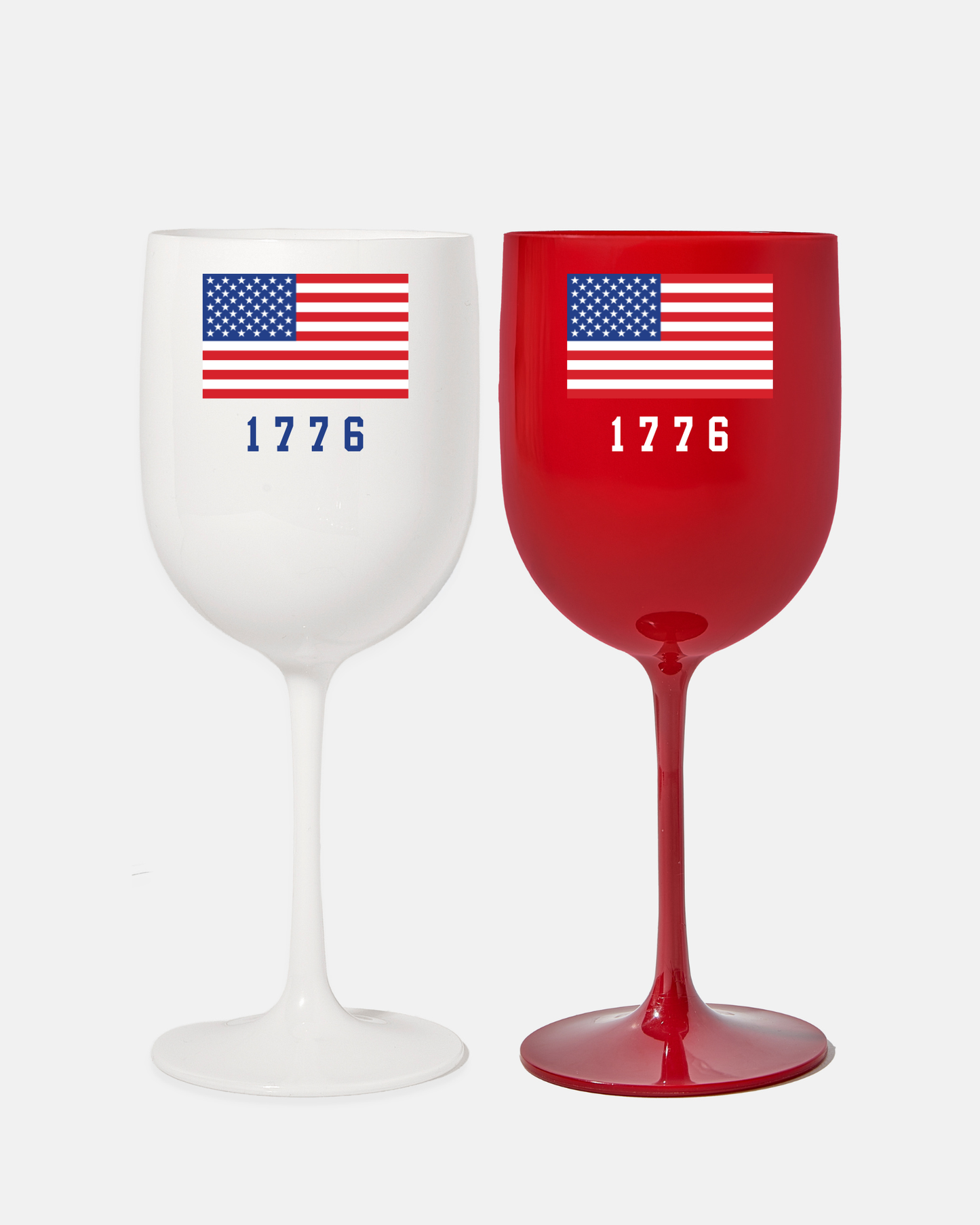 1776 Wine Glass: Red
