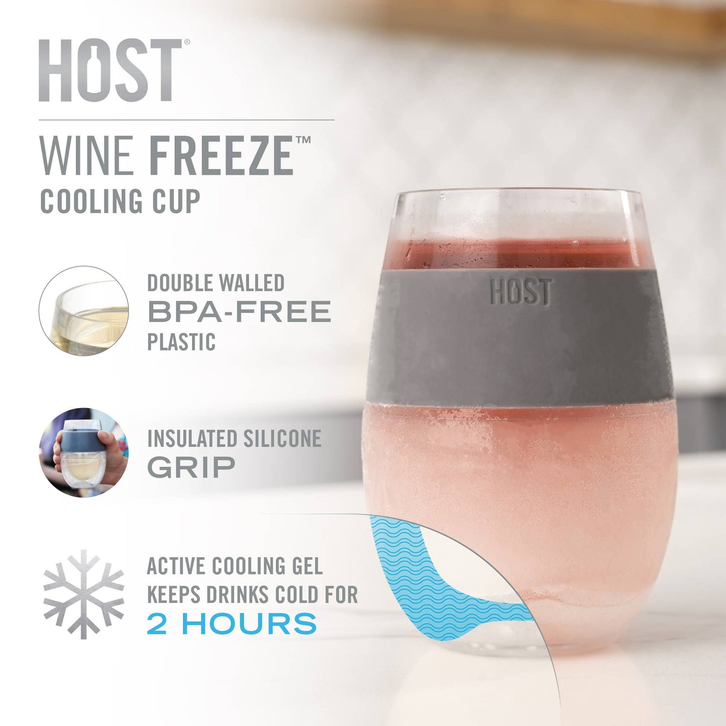 Wine Cooling Cup - Pink
