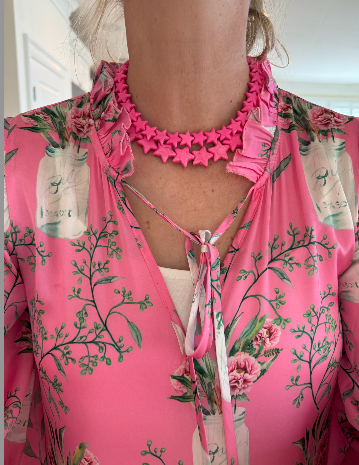 Large Bubblegum Pink Star Necklace