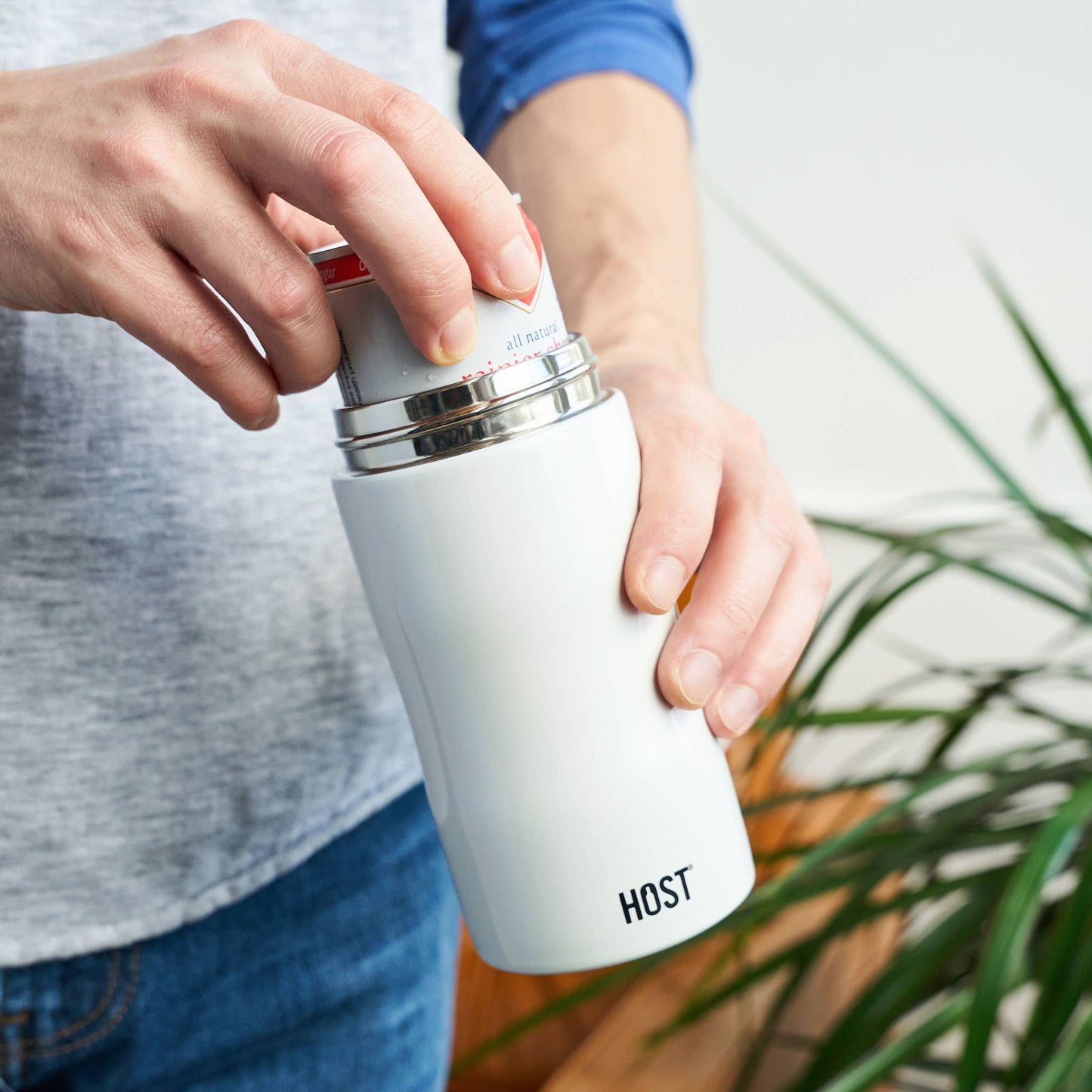 Slim Can Koozie - Pearl White