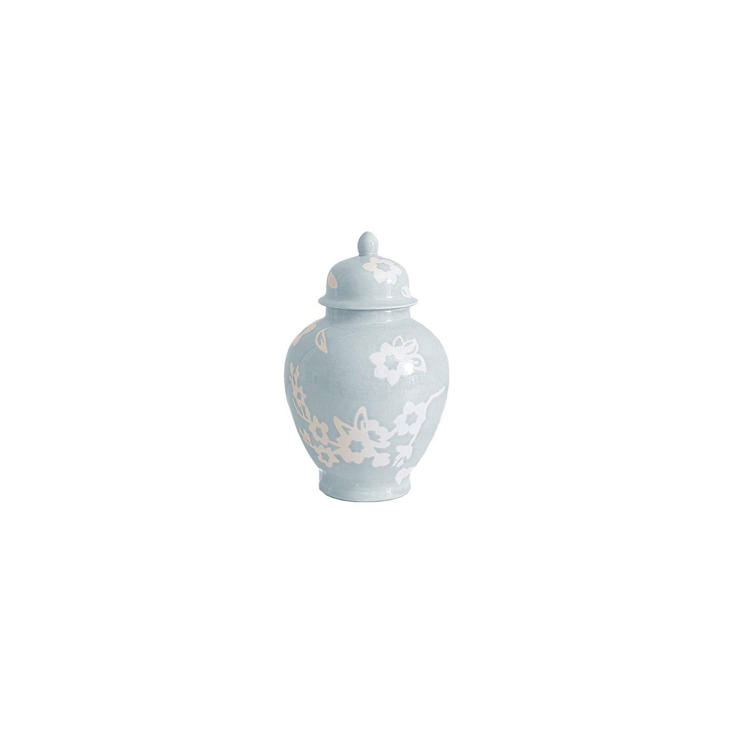 Sakura Ginger Jars in Hydrangea Light Blue: Large