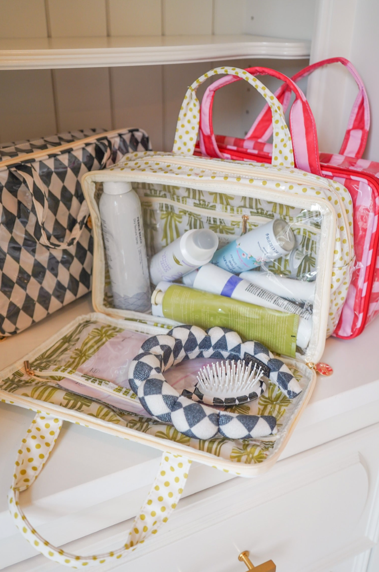 Clear Coat Toiletry Case: Chartreuse Zebra