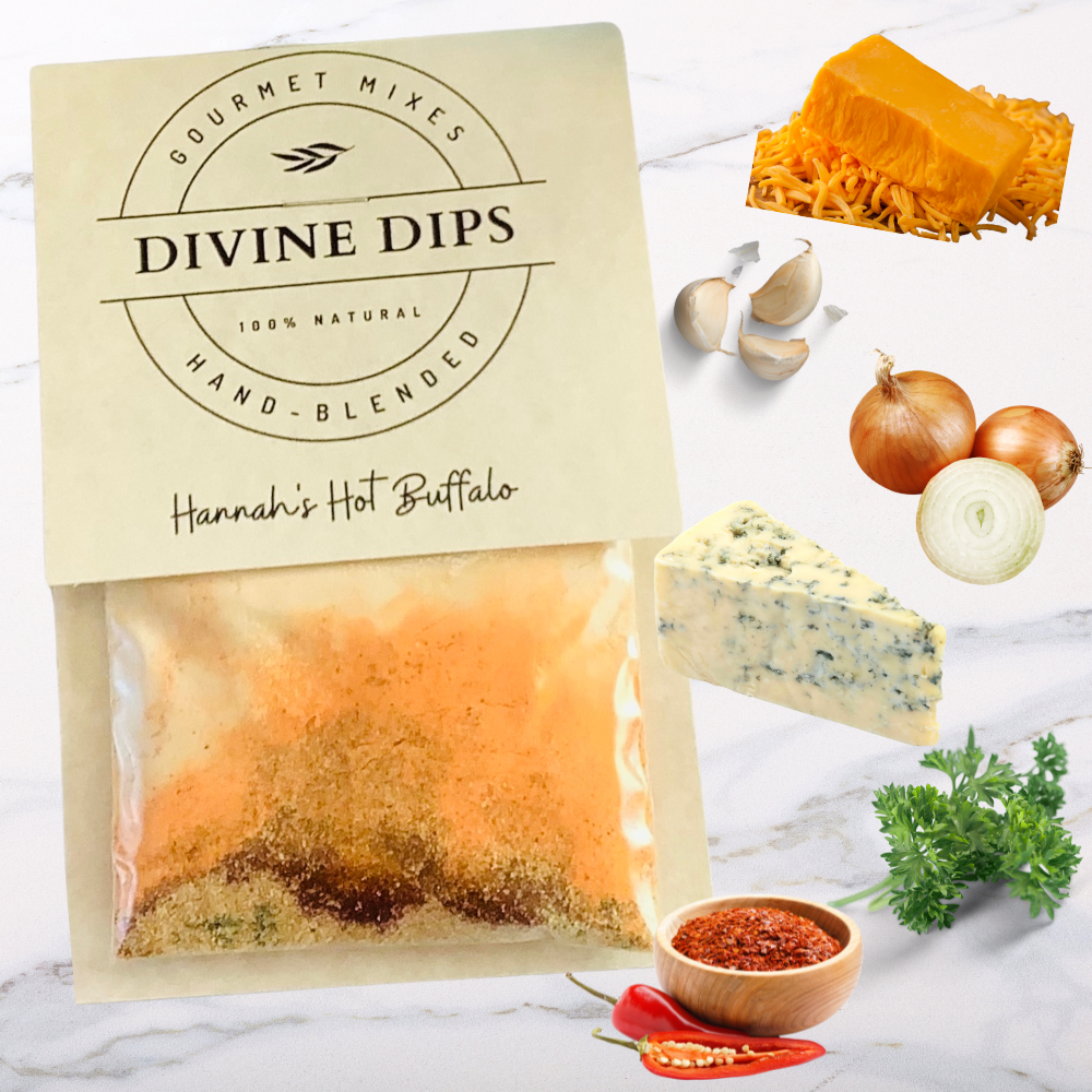 Hannah’s Hot Buffalo Seasoning Dip Mix & Cheese ball : Private Label