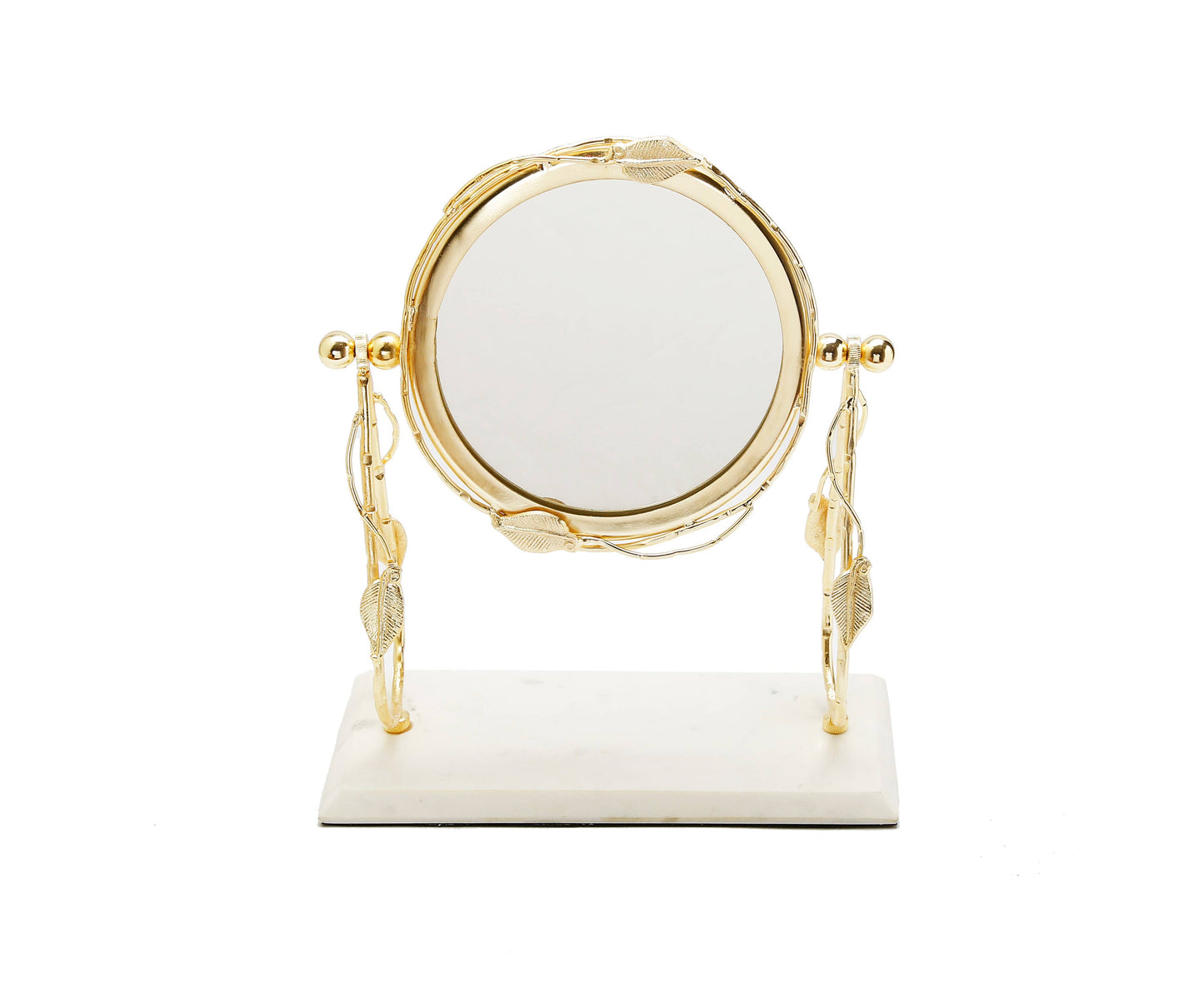 Gold Circular Table Mirror