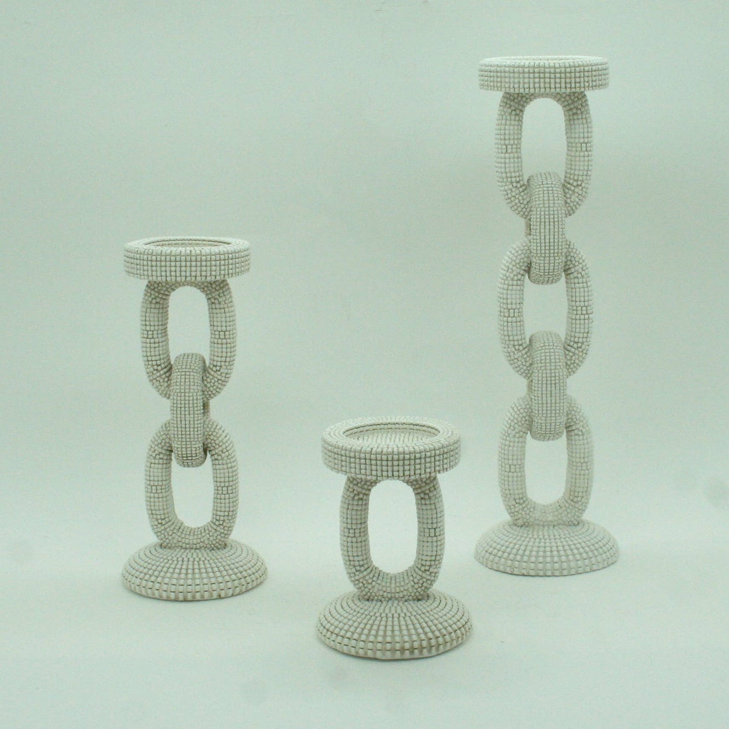 Faux Ivory Candle Holder Small