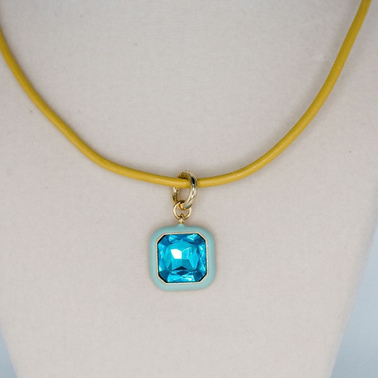 Blue Aurora Yellow Necklace