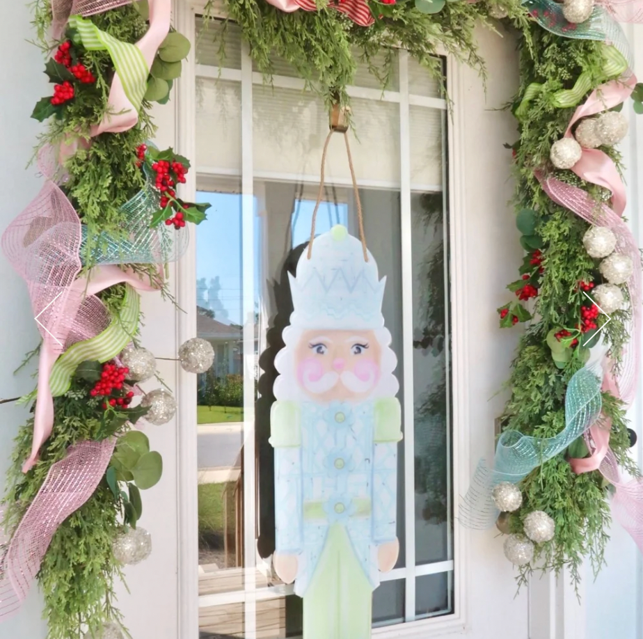 Blue Nutcracker Door Hanger
