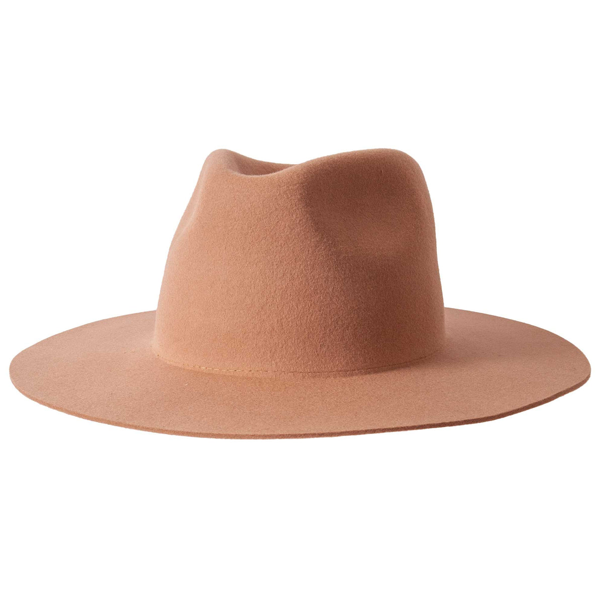 Women's Wool Felt Flat Brim Fedora Hat - Style Rancher: Silver Belly / SM