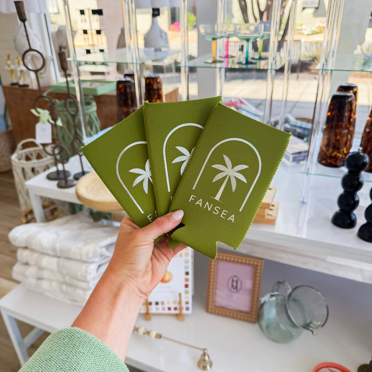 Fansea Slim Can Koozie - Olive