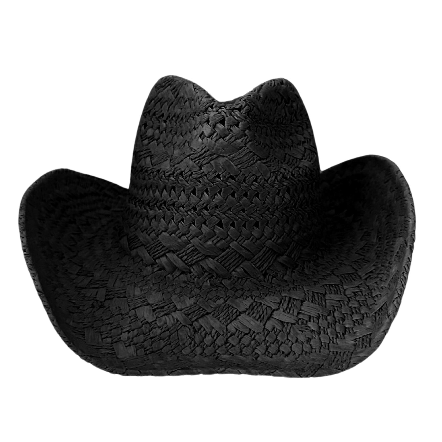 OG Straw Cowboy Hat Black