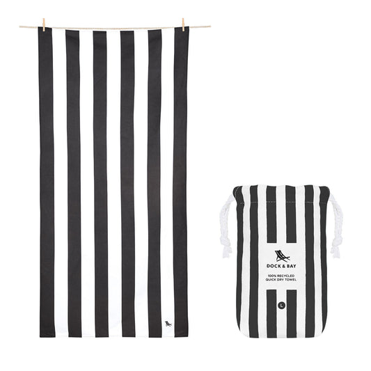 Dock & Bay Kamari Charcoal Beach Towel
