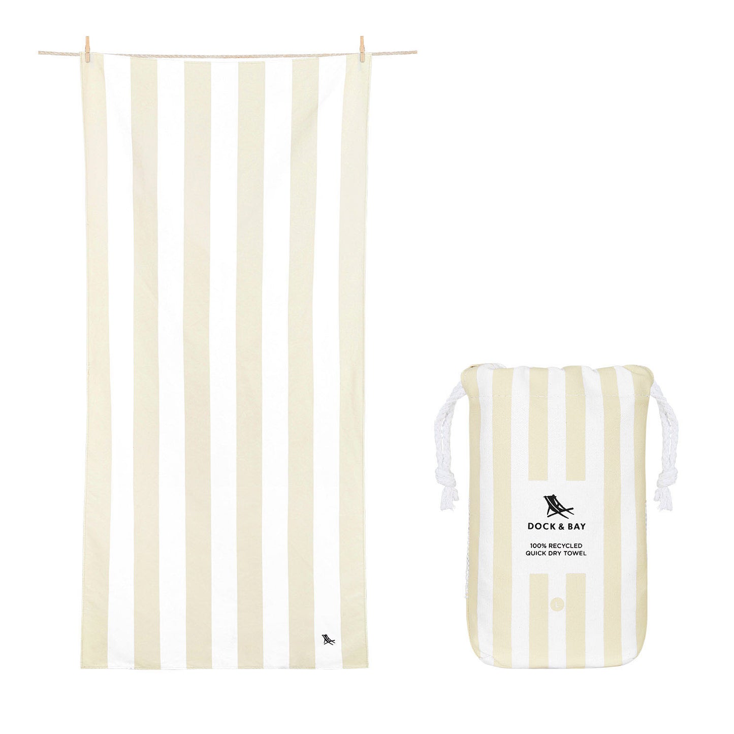 Dock & Bay Bora Beige Beach Towel