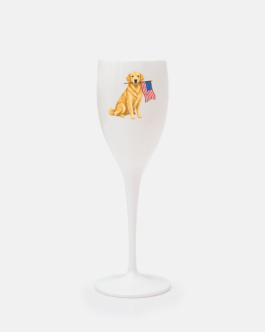 All American Pup Champagne Flute