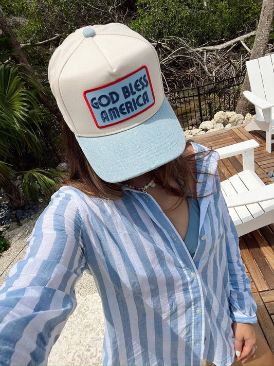 God Bless America Trucker Hat
