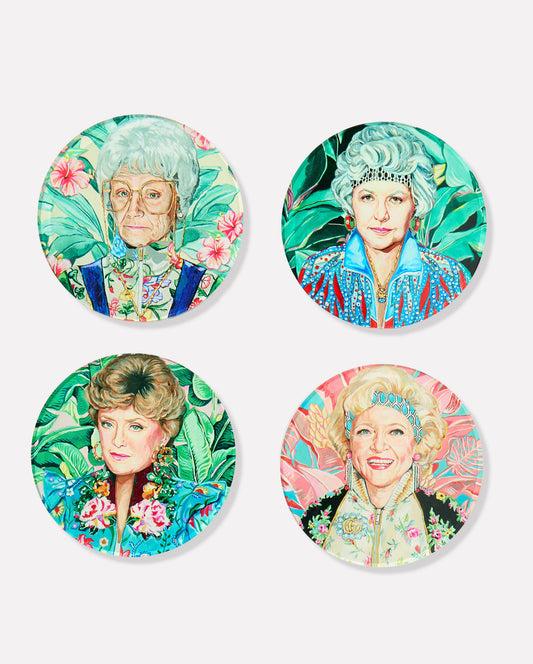Golden Gals Coasters - Set of 4